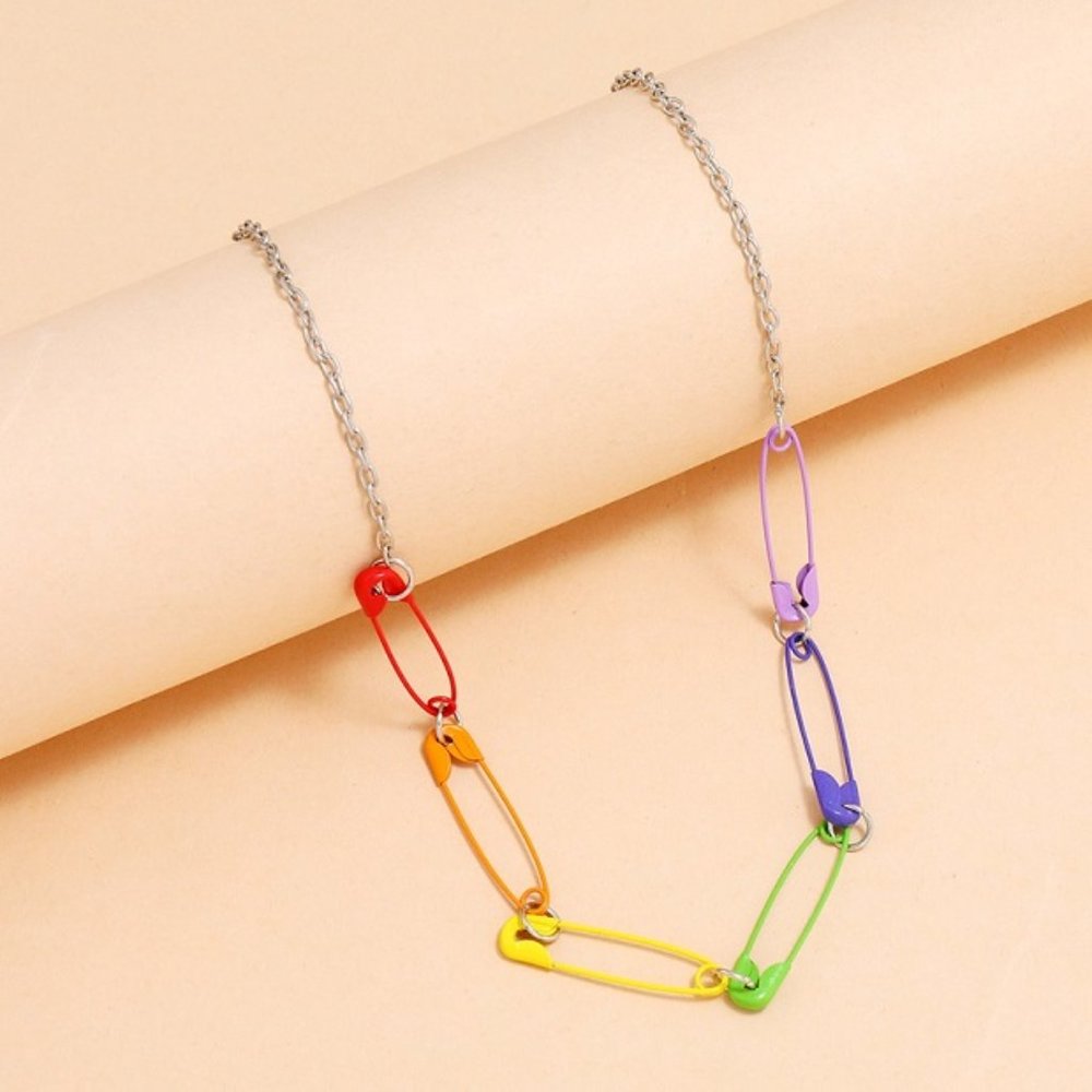 Hot Amazing Mom New Rainbow Clip Choker Necklace - 2 pack - Picture 2 of 5